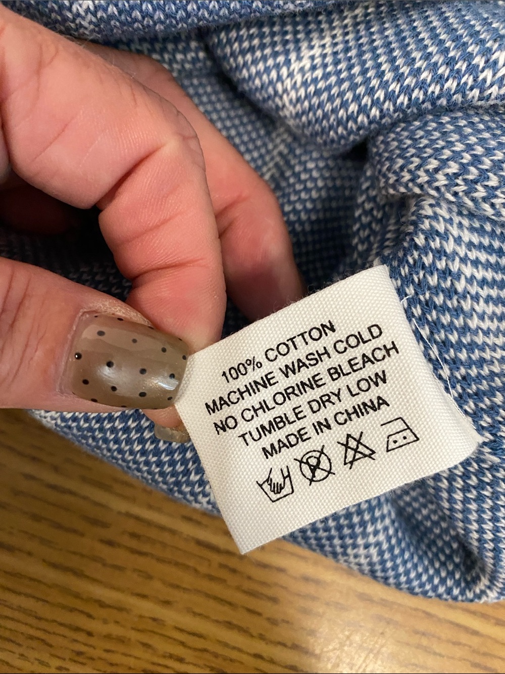 Oster Blue and White Vertical-Stripe Polo Sweater - Picture 7 of 7